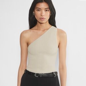 Babaton One-Shoulder Knit Bodysuit - Cream